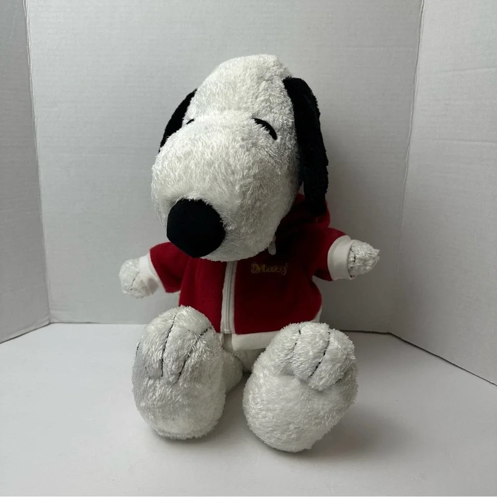 Peanuts Snoopy Macy's Hoodie Large Plush Pellet Stuffed Vintage 2006 - Picture 13 of 13